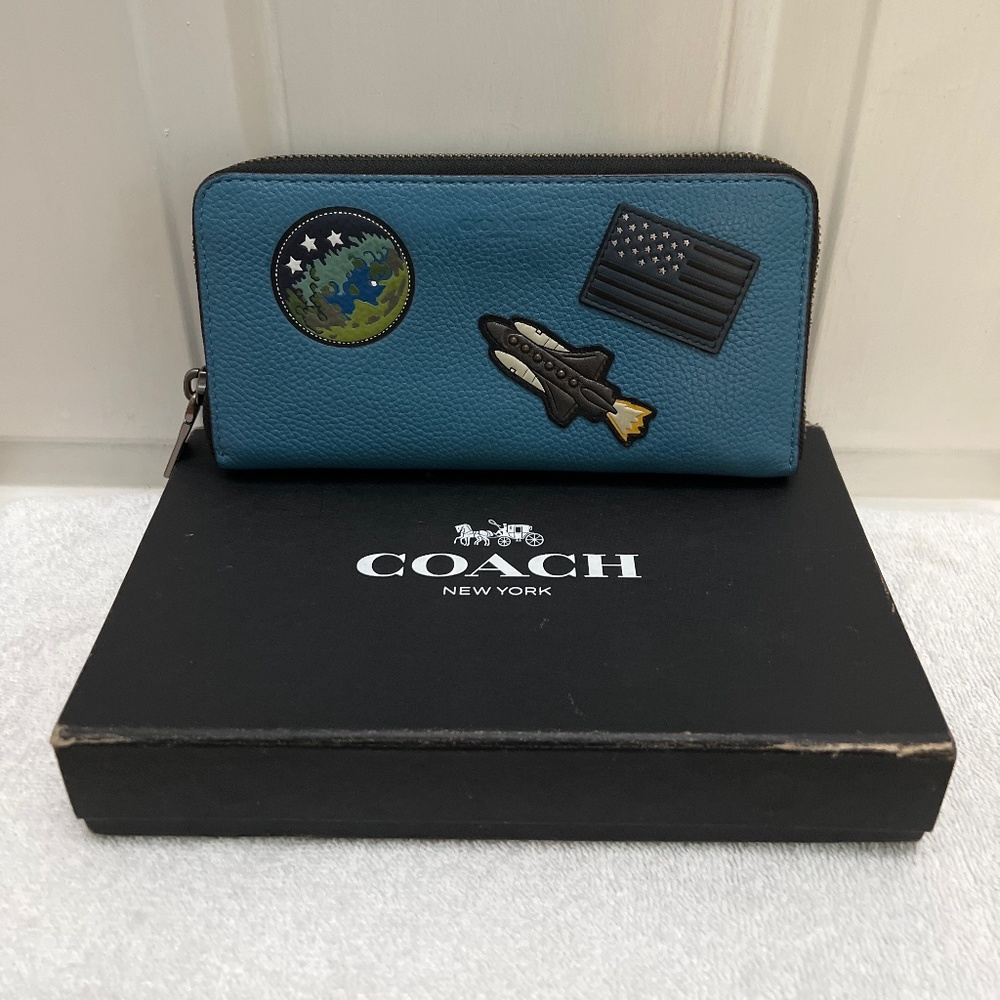 Mint Limited Edition Unused Condition Coach NASA Leather Wallet